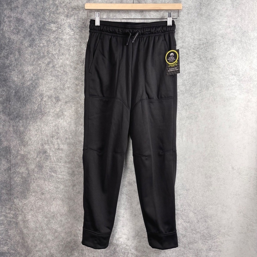 Athletic Works Boys Tech Fleece Jogger Pants in Rich Black Size XL NWT